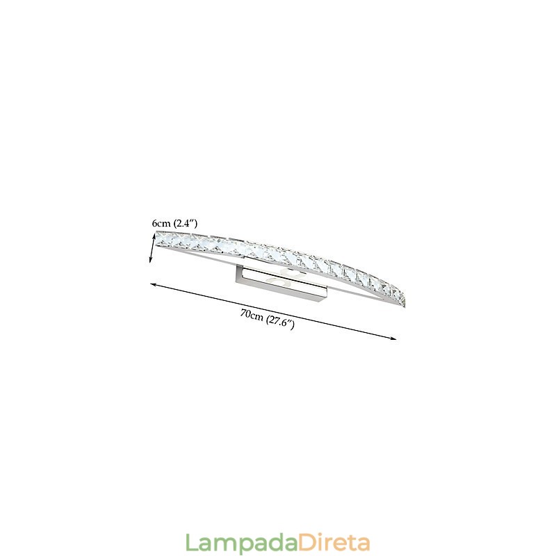 Iluminação de parede de cristal contemporânea para banheiro