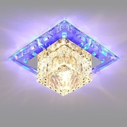 Mini lâmpada de teto de cristal holofote 3W lâmpada criativa tubo luz colorida cor quadrado luz dome
