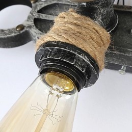 Luminárias de parede industriais vintage em forma de âncora de barco de madeira, decoração criativa de restaurante, café, bar