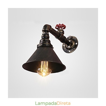 Luzes de parede de tubo de água estilo industrial retrô criativo country metal restaurante café bares mesa de bar arandelas de parede Luzes de parede de tubo de água estilo industrial retrô criativo country metal restaurante café bares mesa de bar arandelas de parede
