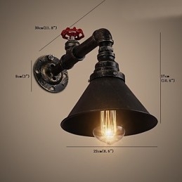 Luzes de parede de tubo de água estilo industrial retrô criativo country metal restaurante café bares mesa de bar arandelas de parede