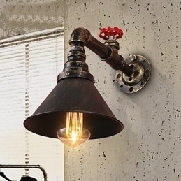 Luzes de parede de tubo de água estilo industrial retrô criativo country metal restaurante café bares mesa de bar arandelas de parede