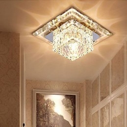 Mini lâmpada de teto de cristal holofote 3W lâmpada criativa tubo luz colorida cor quadrado luz dome