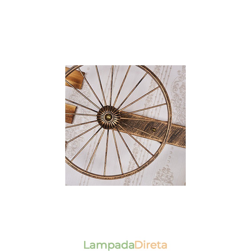 Pintura rústica de chalé para arandelas de parede estilo mini uplight, luminária de parede