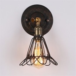 Luminárias de parede de metal estilo industrial retrô para restaurante, café, mini arandelas de parede