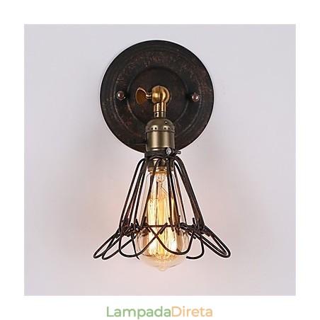 Luminárias de parede de metal estilo industrial retrô para restaurante, café, mini arandelas de parede Luminárias de parede de metal estilo industrial retrô para restaurante, café, mini arandelas de parede
