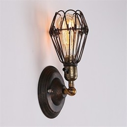Luminárias de parede de metal estilo industrial retrô para restaurante, café, mini arandelas de parede