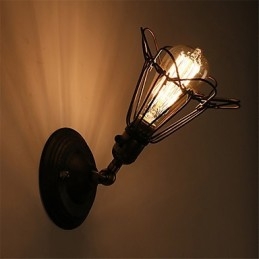 Luminárias de parede de metal estilo industrial retrô para restaurante, café, mini arandelas de parede