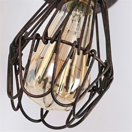 Luminárias de parede de metal estilo industrial retrô para restaurante, café, mini arandelas de parede