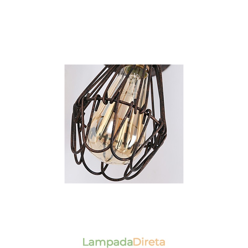 Luminárias de parede de metal estilo industrial retrô para restaurante, café, mini arandelas de parede