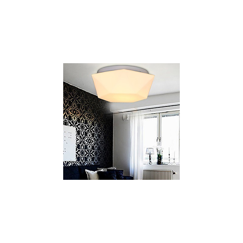 Luminária de cúpula de vidro com diamante branco criativo Absorve