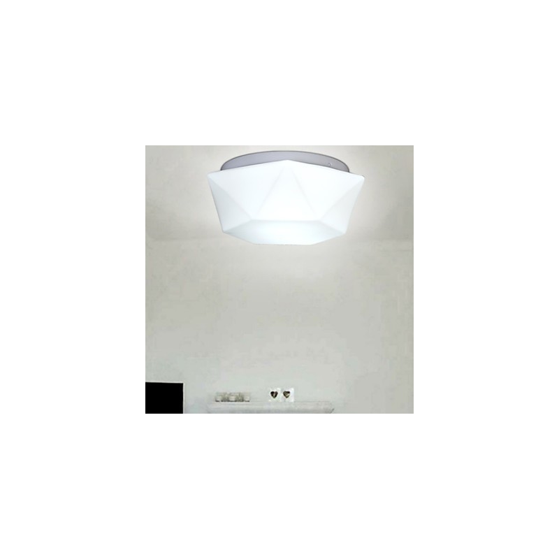 Luminária de cúpula de vidro com diamante branco criativo Absorve