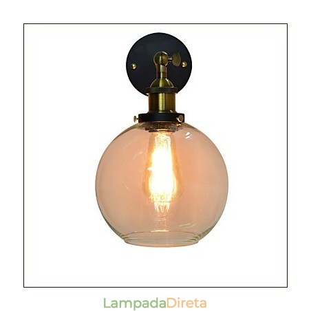 Luminária de parede de ferro preta simples retrô luminária de parede de cabeça única luminária de parede decorativa estilo europeu