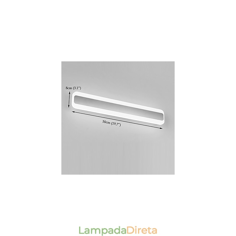 Lâmpada de espelho longa de alta qualidade, luzes de banheiro, luz de parede