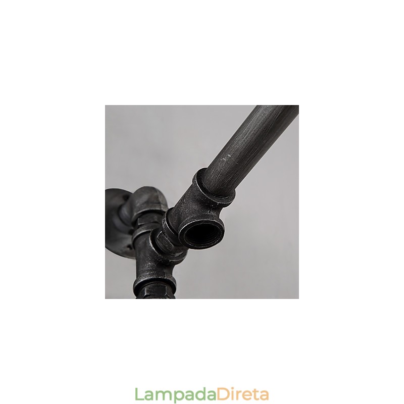 Luminárias de parede de tubo industrial vintage com interruptor Luzes criativas Restaurante Café Bar Decoração iluminação com 1 luz Acabamento pintado