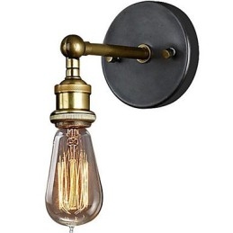 Luminária de cabeça de cobre simples para corredor de parede de vila americana