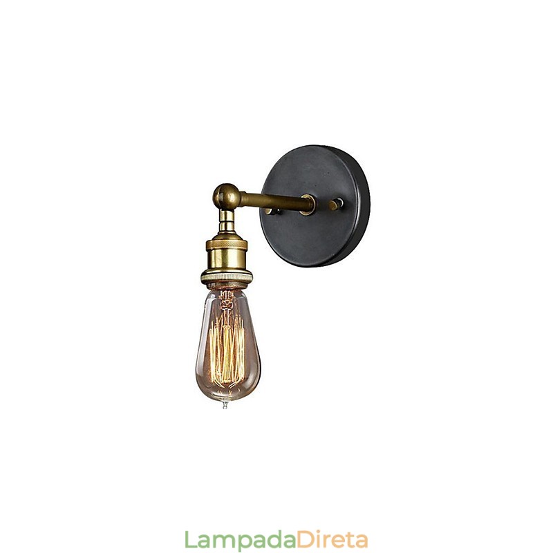 Luminária de cabeça de cobre simples para corredor de parede de vila americana