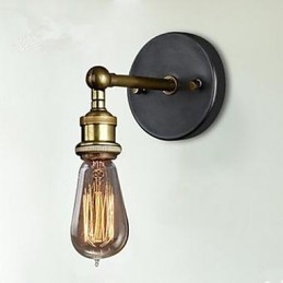 Luminária de cabeça de cobre simples para corredor de parede de vila americana