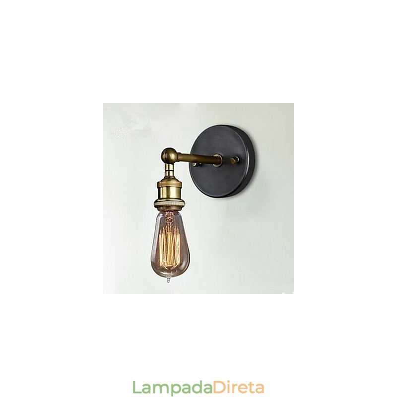 Luminária de cabeça de cobre simples para corredor de parede de vila americana