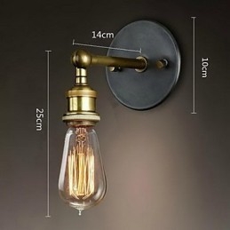 Luminária de cabeça de cobre simples para corredor de parede de vila americana