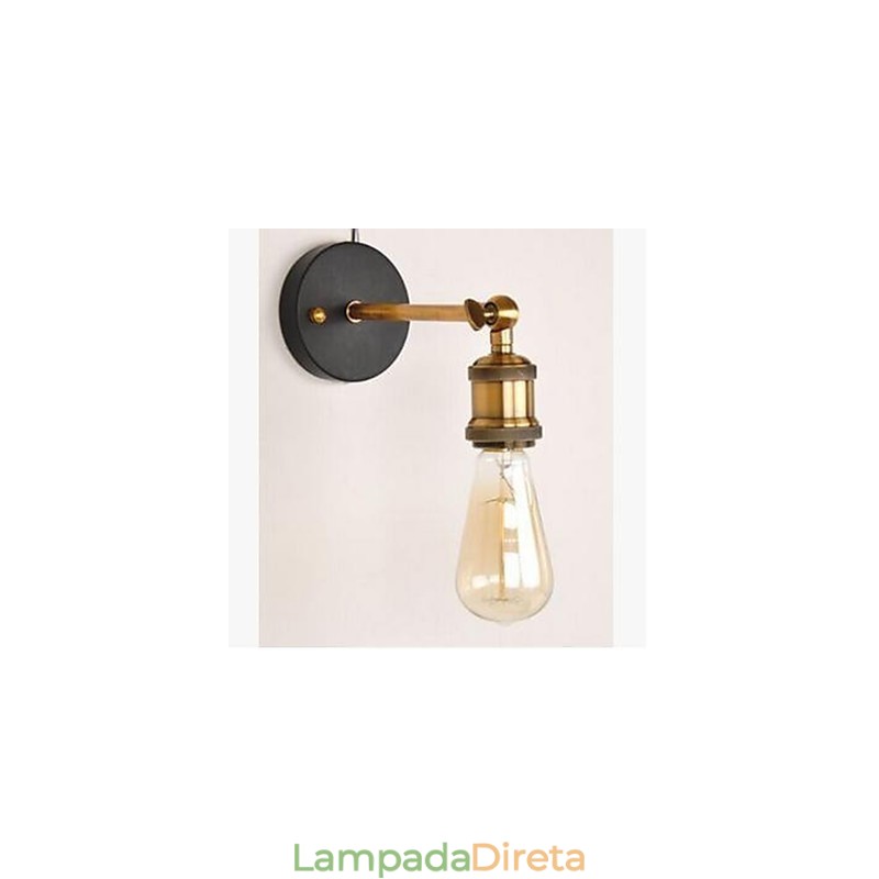 Luminária de cabeça de cobre simples para corredor de parede de vila americana