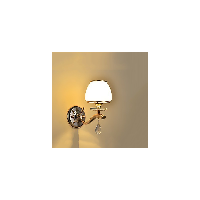 Recurso eletrogalvanizado contemporâneo moderno para arandelas de parede de luz ambiente de cristal