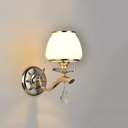 Recurso eletrogalvanizado contemporâneo moderno para arandelas de parede de luz ambiente de cristal