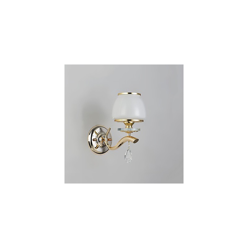 Recurso eletrogalvanizado contemporâneo moderno para arandelas de parede de luz ambiente de cristal