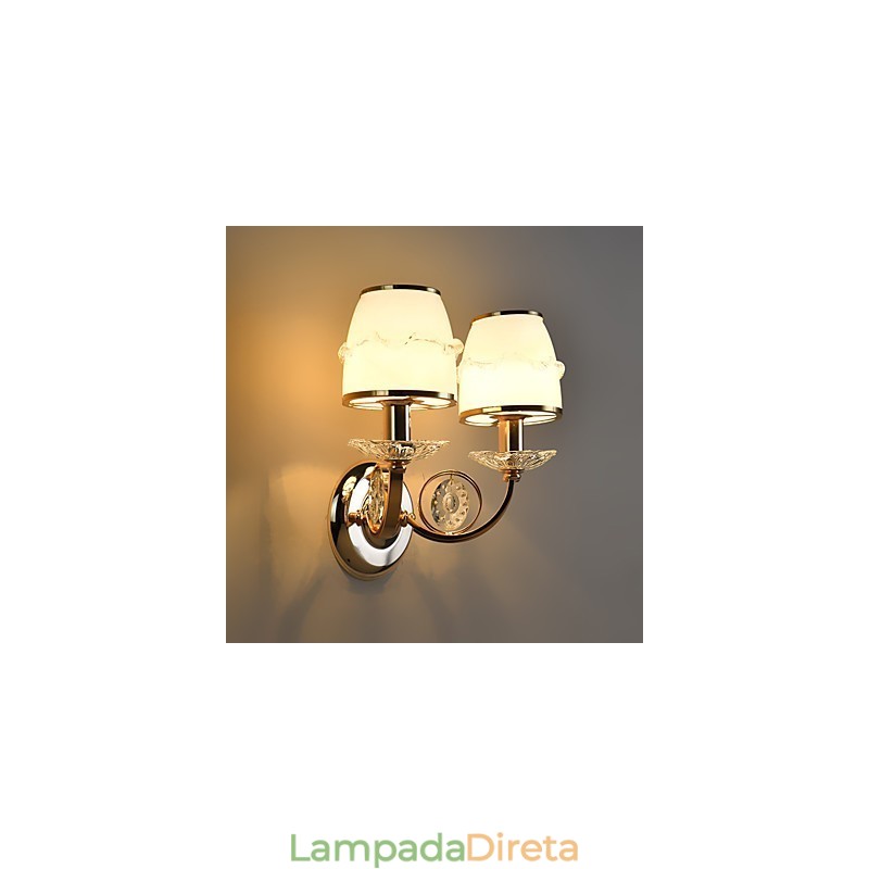 Luminária de parede moderna contemporânea galvanizada para proteção ocular, arandela de luz ambiente, luminária de parede