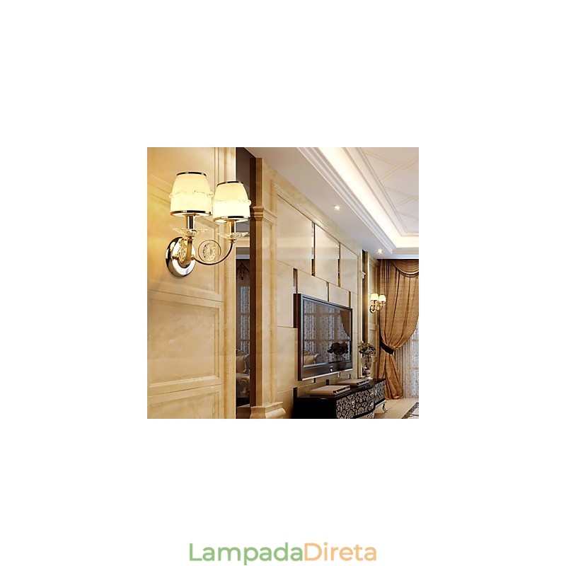 Luminária de parede moderna contemporânea galvanizada para proteção ocular, arandela de luz ambiente, luminária de parede