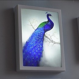Pintura moderna contemporânea integrada, recurso de pintura contemporânea para arandelas de parede com luz ambiente