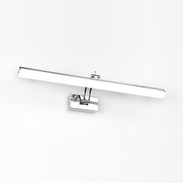 Recurso cromado moderno e contemporâneo integrado para iluminação de banheiro com luz ambiente Luz de parede