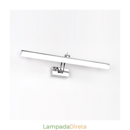 Recurso cromado moderno e contemporâneo integrado para iluminação de banheiro com luz ambiente Luz de parede Recurso cromado moderno e contemporâneo integrado para iluminação de banheiro com luz ambiente Luz de parede