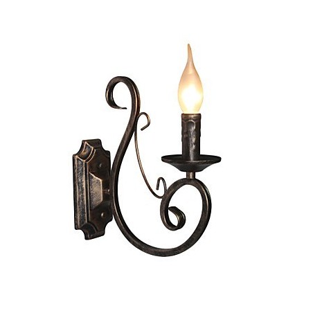 Mini luminária de parede retrô para corredor, luminária de parede em formato de vela de metal Mini luminária de parede retrô para corredor, luminária de parede em formato de vela de metal