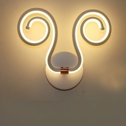 Luminária de parede de alumínio simples e moderna, luminárias criativas de cabeceira para corredor