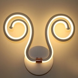 Luminária de parede de alumínio simples e moderna, luminárias criativas de cabeceira para corredor