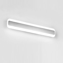 Luminária de parede moderna contemporânea cromada para iluminação de banheiro com luz ambiente