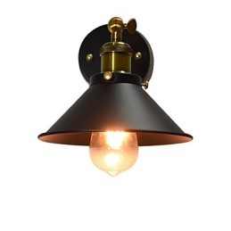 Pintura de parede única de ferro luminária de parede lâmpada sabre de luz preta muda na parede