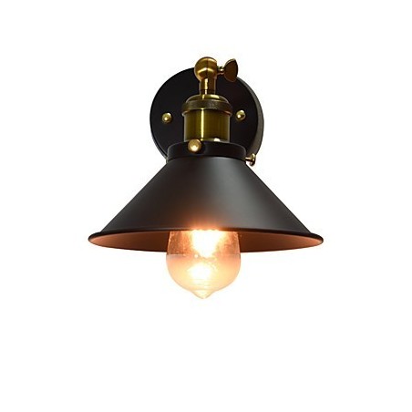Pintura de parede única de ferro luminária de parede lâmpada sabre de luz preta muda na parede Pintura de parede única de ferro luminária de parede lâmpada sabre de luz preta muda na parede