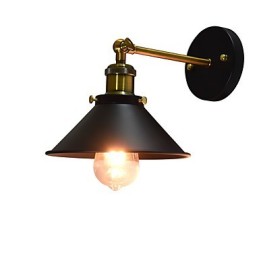 Pintura de parede única de ferro luminária de parede lâmpada sabre de luz preta muda na parede