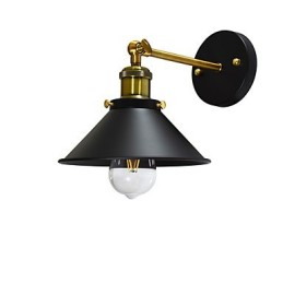 Pintura de parede única de ferro luminária de parede lâmpada sabre de luz preta muda na parede