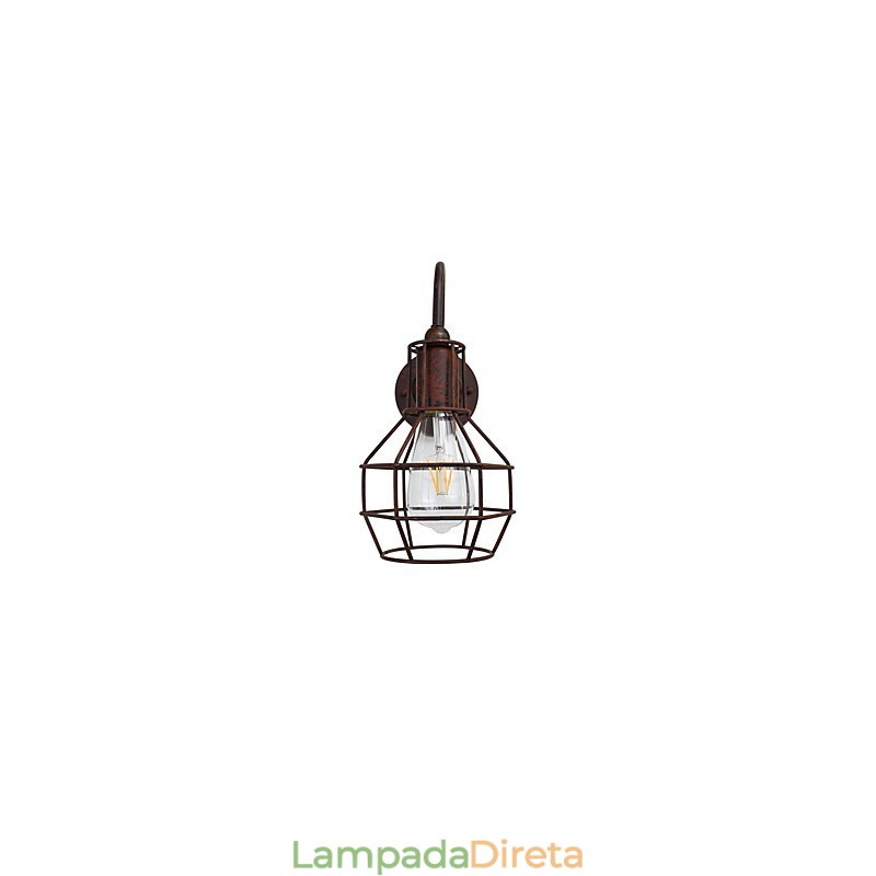Aplique de parede Aplique de parede Luminária de parede retrô cor ferrugem
