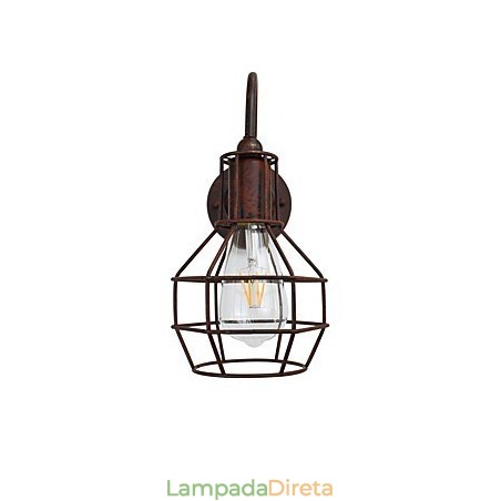 Aplique de parede Aplique de parede Luminária de parede retrô cor ferrugem Aplique de parede Aplique de parede Luminária de parede retrô cor ferrugem