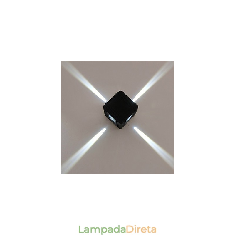 Luminária de parede de alumínio moderna com montagem embutida, decoração de parede