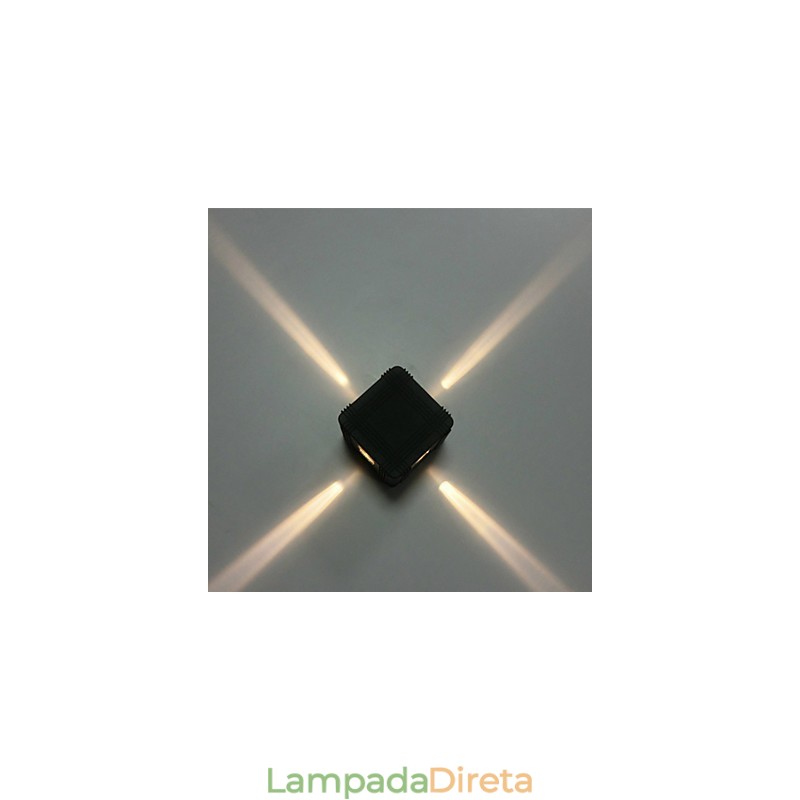 Luminária de parede de alumínio moderna com montagem embutida, decoração de parede