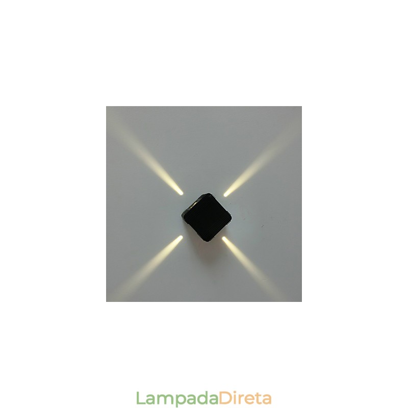 Luminária de parede de alumínio moderna com montagem embutida, decoração de parede