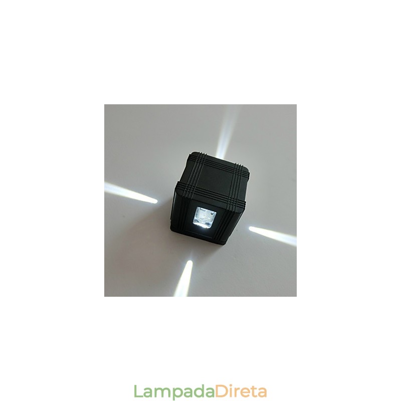 Luminária de parede de alumínio moderna com montagem embutida, decoração de parede