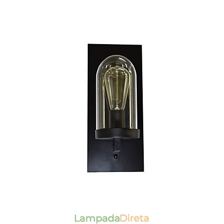Luminária de parede de aço pintado, decoração de café americano preto e branco, luminária de parede retrô, lâmpada de sabre de luz na parede Luminária de parede de aço pintado, decoração de café americano preto e branco, luminária de parede retrô, lâmpada de sabre de luz na parede