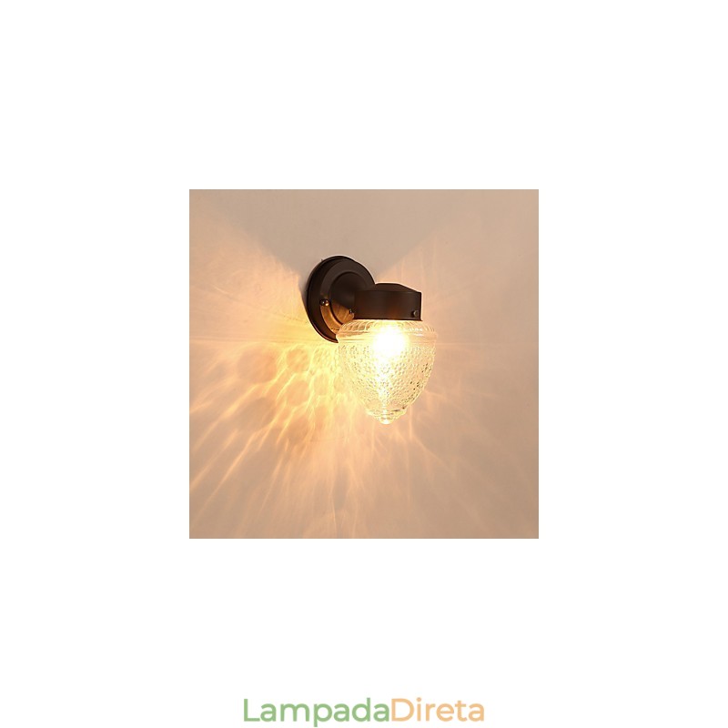 Acabamento em óxido preto contemporâneo moderno para arandelas de parede estilo mini com luz ambiente