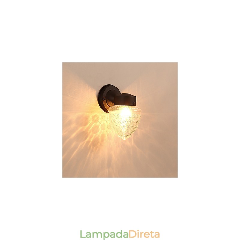 Acabamento em óxido preto contemporâneo moderno para arandelas de parede estilo mini com luz ambiente